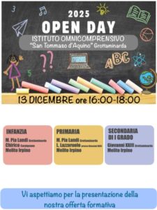 Open Day Infanzia Primaria ed Secondaria I Grado